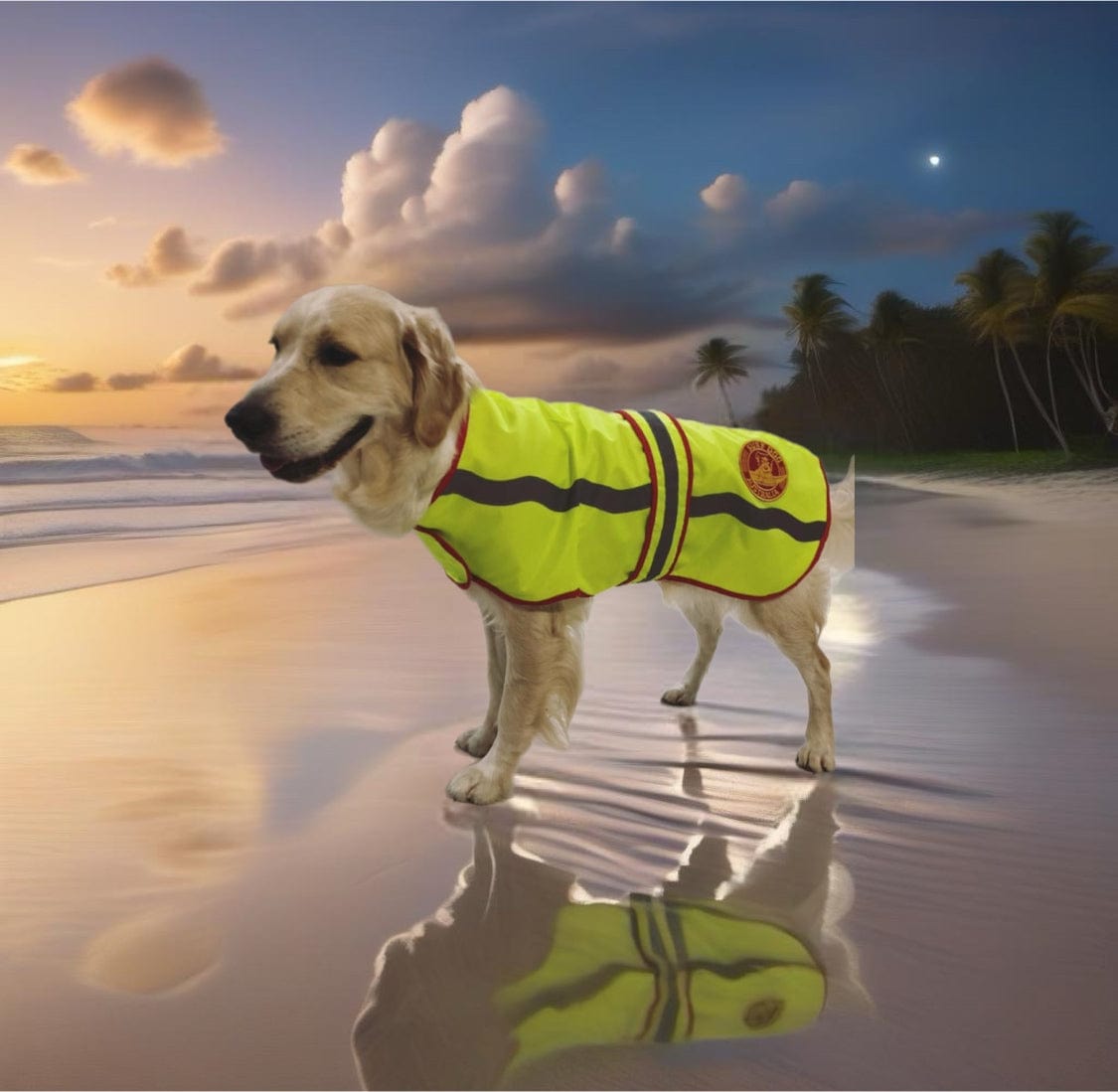 Surfdog Australia Dog Coat Hi Visibility